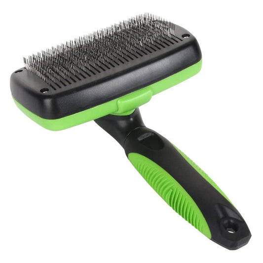 Effortless dog grooming with self-cleaning brush