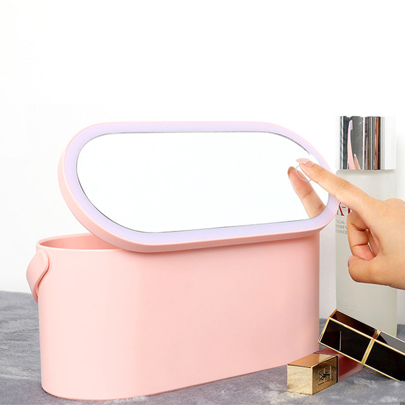 Organized makeup storage box for beauty essentials