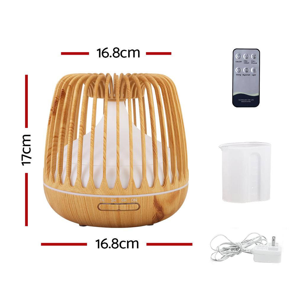 Ultrasonic aromatherapy diffuser with LED lights