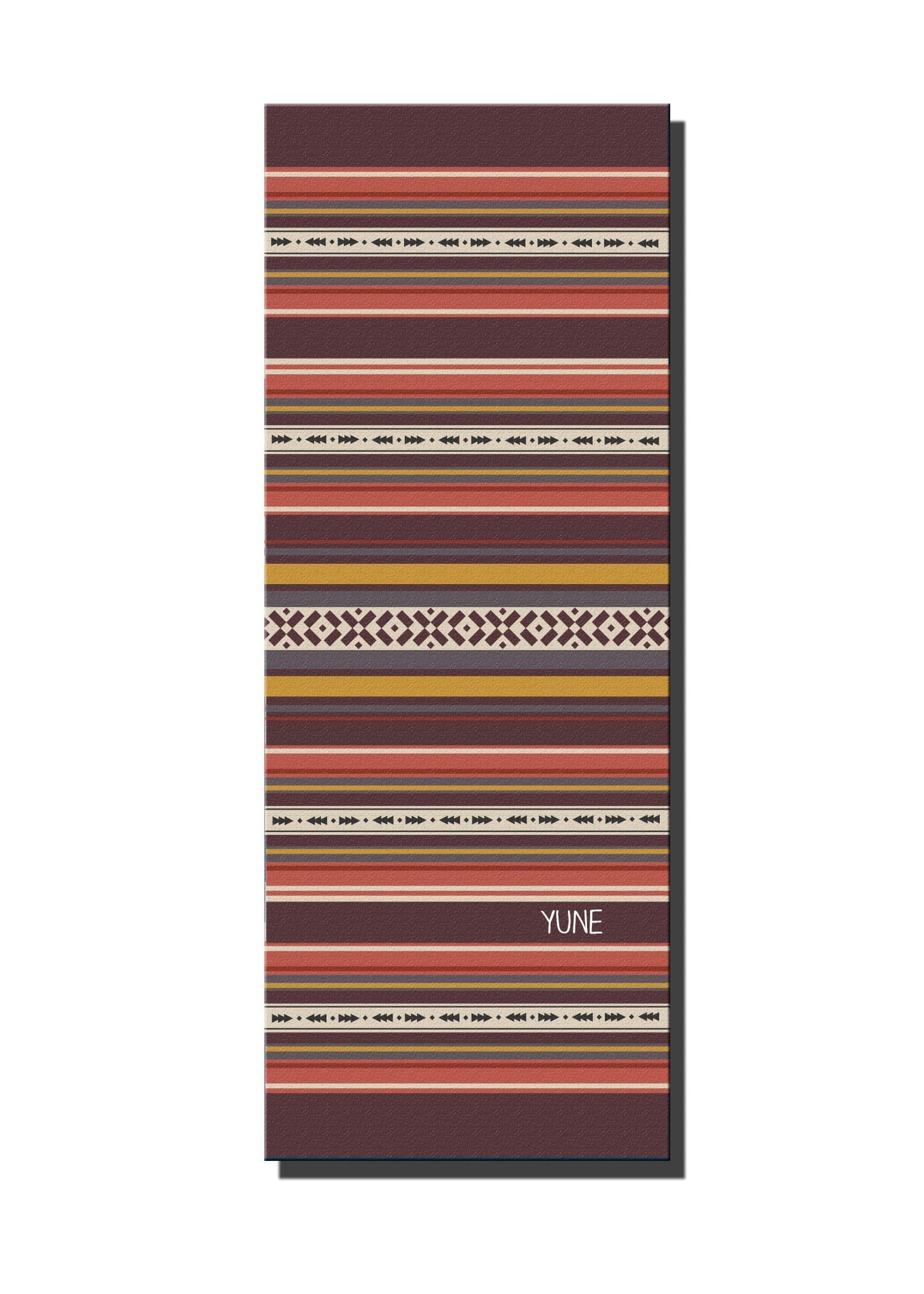 Striped eco-friendly yoga mat by Yune