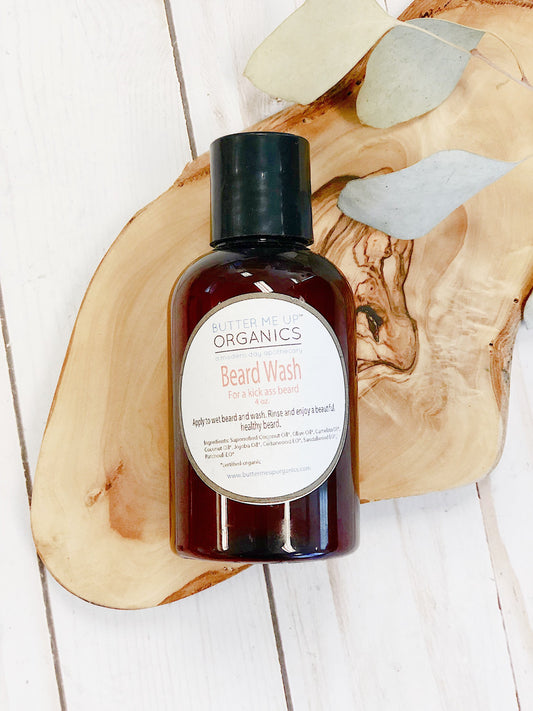 Organic beard wash for soft, healthy beard

