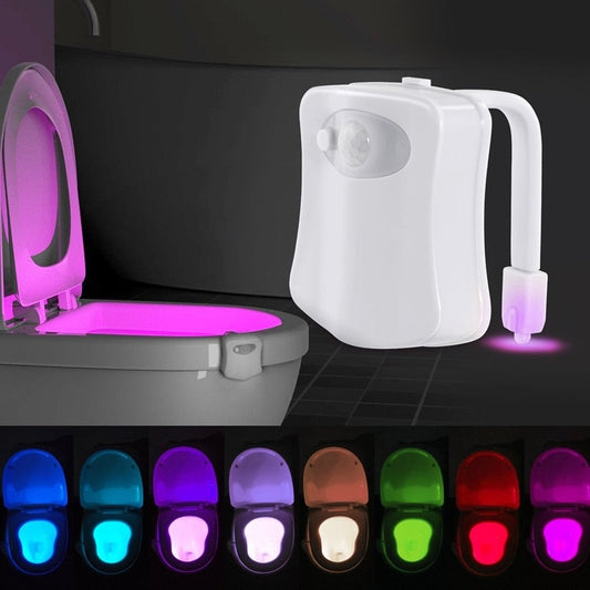 Motion-activated toilet night light for safe nighttime use