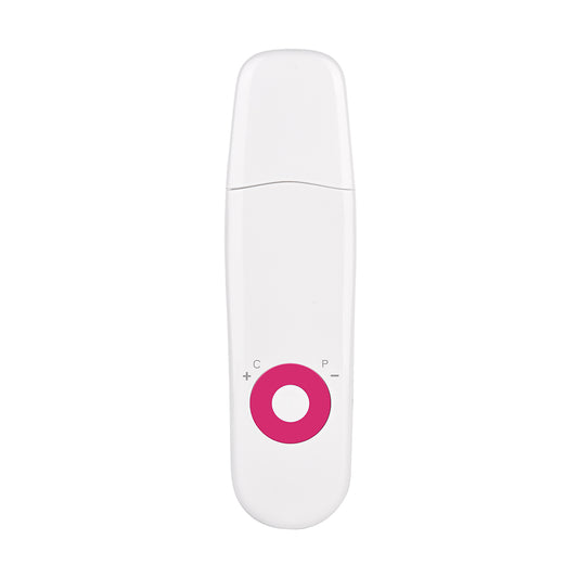 Red ultrasonic skin scrubber for deep facial cleansing

