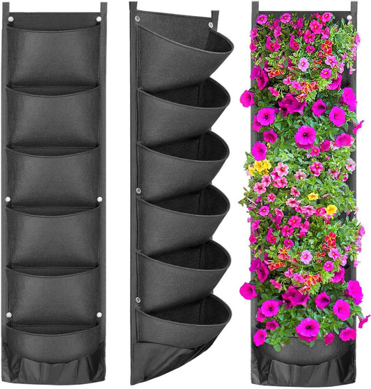 Vertical garden pots for flowers and herbs