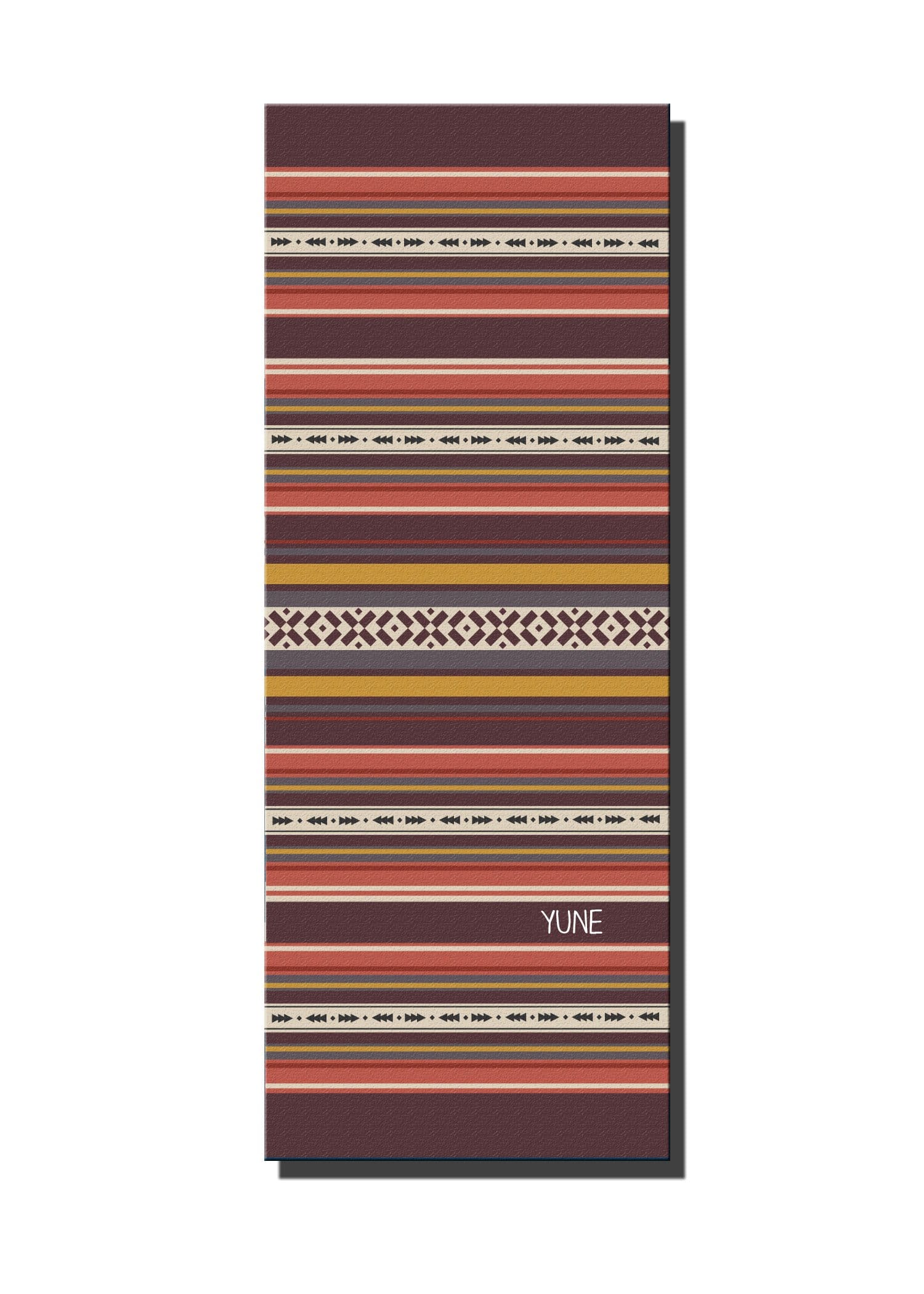 Striped eco-friendly yoga mat by Yune